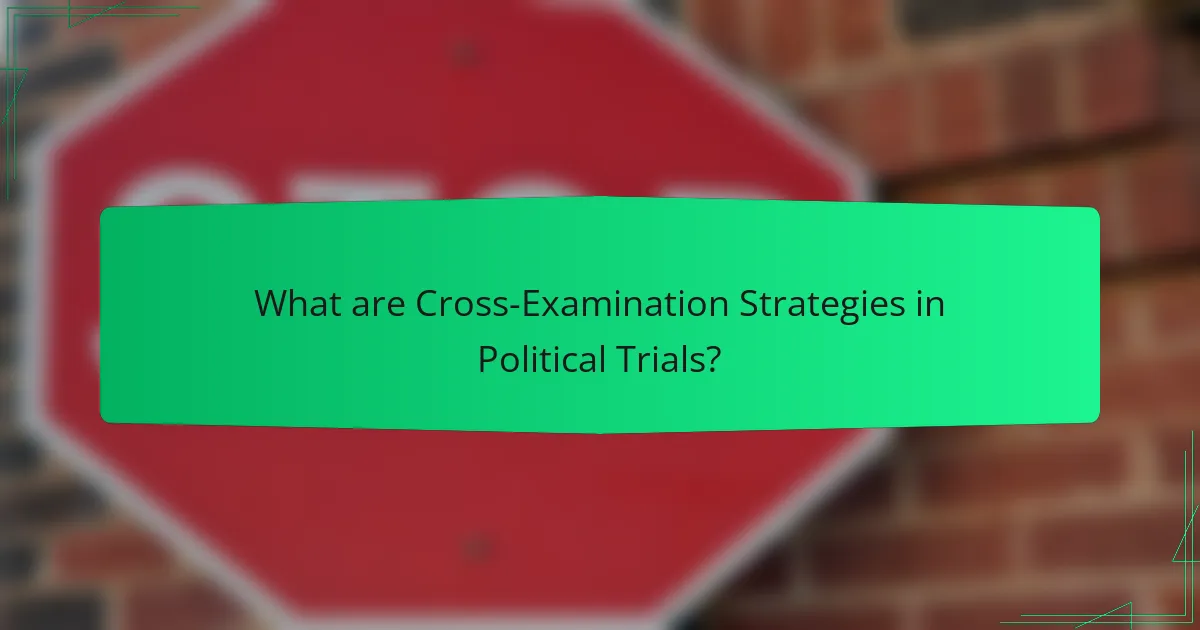What are Cross-Examination Strategies in Political Trials?