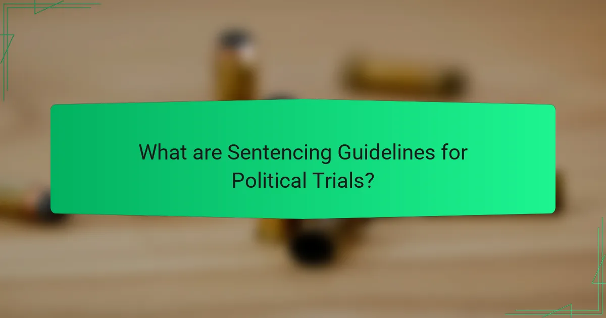 What are Sentencing Guidelines for Political Trials?