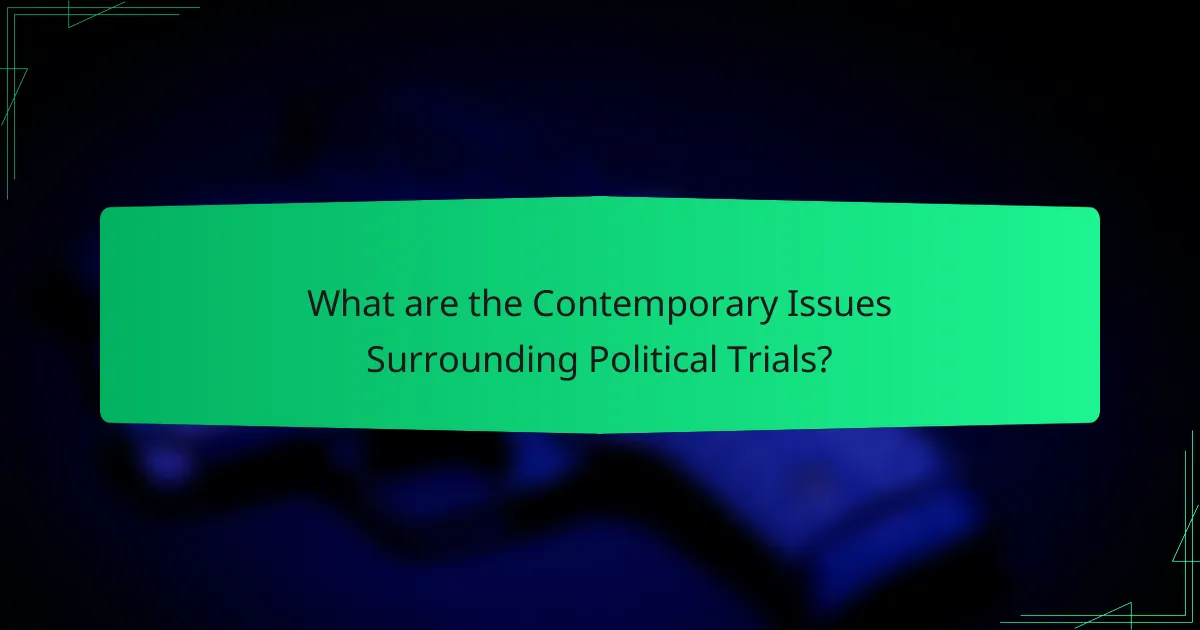 What are the Contemporary Issues Surrounding Political Trials?