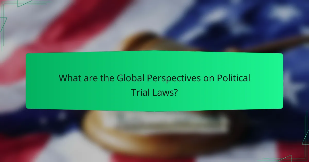 What are the Global Perspectives on Political Trial Laws?