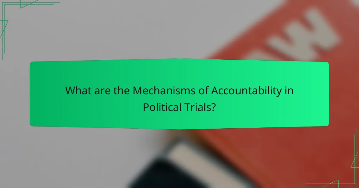 What are the Mechanisms of Accountability in Political Trials?