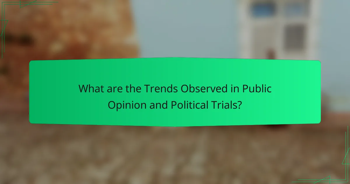What are the Trends Observed in Public Opinion and Political Trials?