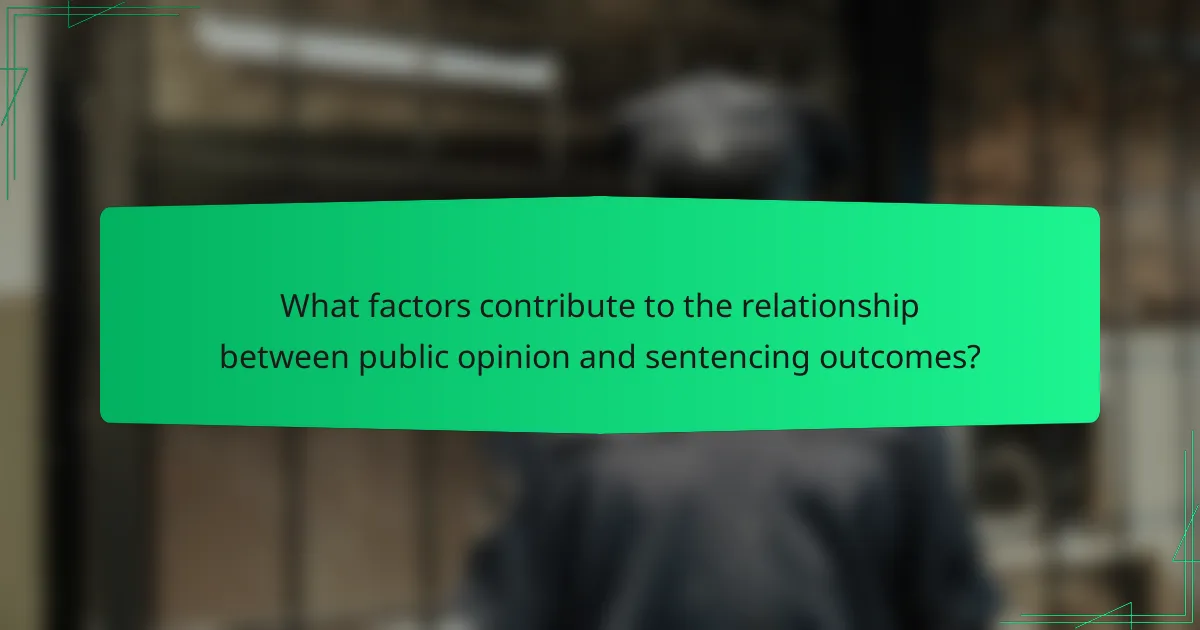 What factors contribute to the relationship between public opinion and sentencing outcomes?