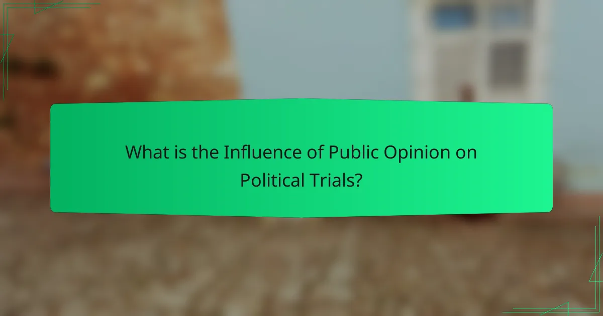 What is the Influence of Public Opinion on Political Trials?