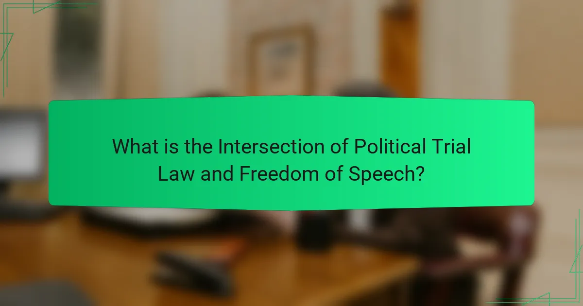 What is the Intersection of Political Trial Law and Freedom of Speech?