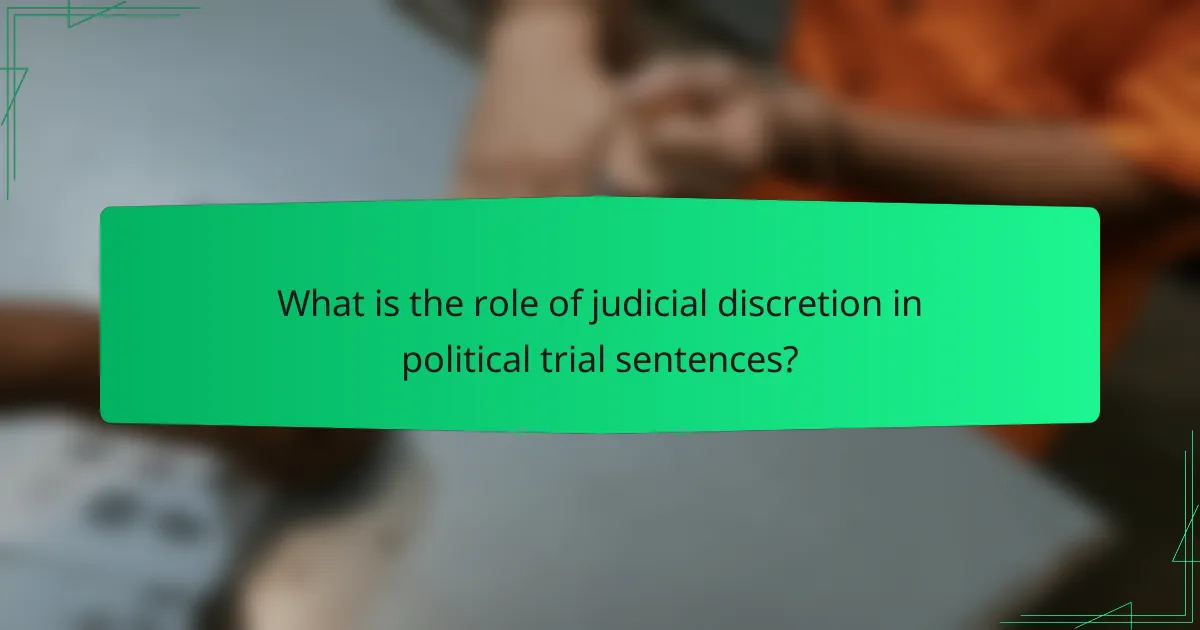 What is the role of judicial discretion in political trial sentences?